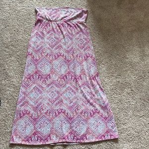 Fold over maxi skirt